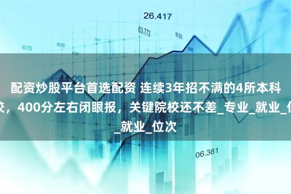 配资炒股平台首选配资 连续3年招不满的4所本科院校，400分左右闭眼报，关键院校还不差_专业_就业_位次